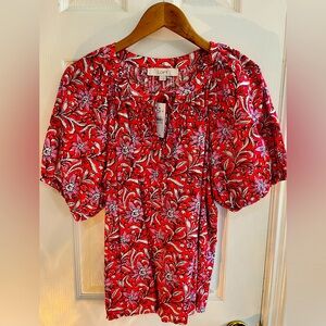 Fun, colorful Ann Taylor LOFT blouse, size M